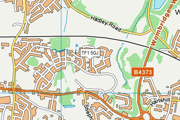 TF1 5GJ map - OS VectorMap District (Ordnance Survey)