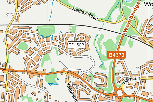 TF1 5GP map - OS VectorMap District (Ordnance Survey)