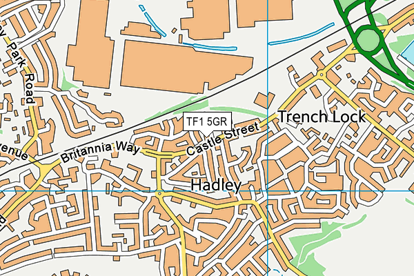 TF1 5GR map - OS VectorMap District (Ordnance Survey)