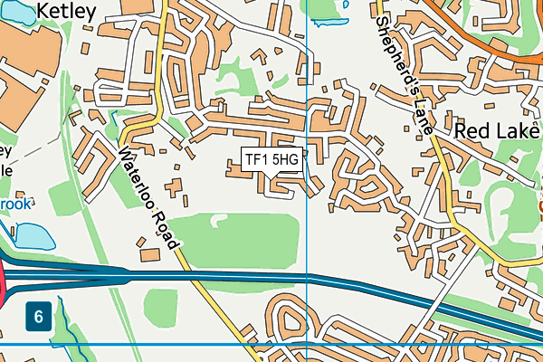 TF1 5HG map - OS VectorMap District (Ordnance Survey)