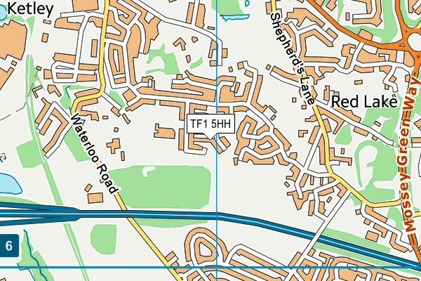 TF1 5HH map - OS VectorMap District (Ordnance Survey)