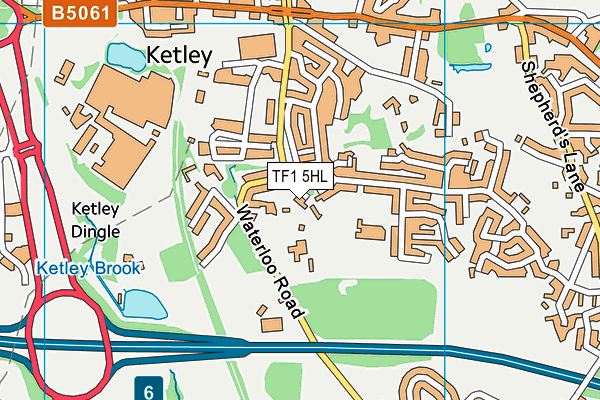 TF1 5HL map - OS VectorMap District (Ordnance Survey)