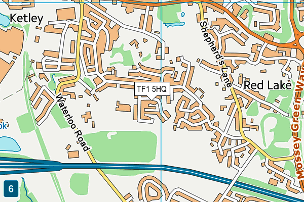 TF1 5HQ map - OS VectorMap District (Ordnance Survey)