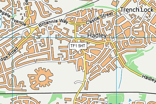 TF1 5HT map - OS VectorMap District (Ordnance Survey)