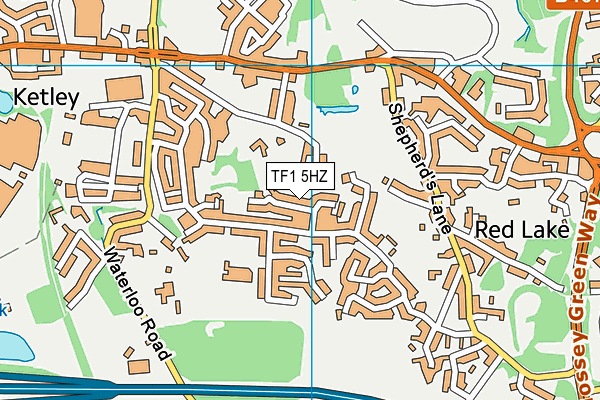 TF1 5HZ map - OS VectorMap District (Ordnance Survey)