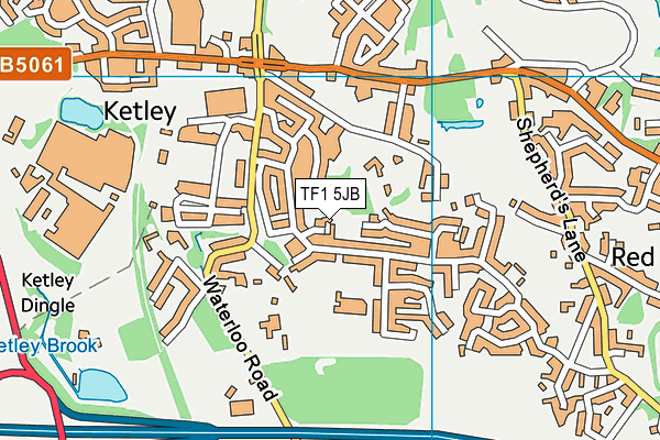 TF1 5JB map - OS VectorMap District (Ordnance Survey)