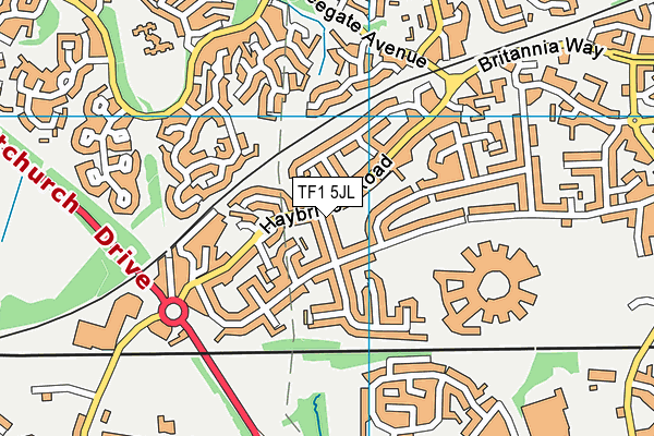TF1 5JL map - OS VectorMap District (Ordnance Survey)