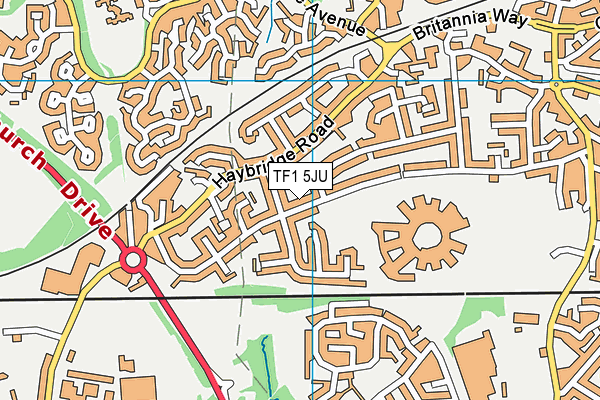 TF1 5JU map - OS VectorMap District (Ordnance Survey)
