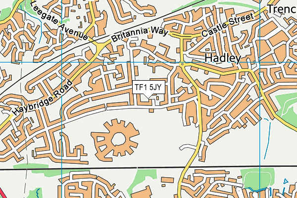 TF1 5JY map - OS VectorMap District (Ordnance Survey)