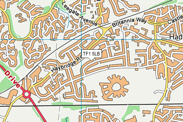 TF1 5LB map - OS VectorMap District (Ordnance Survey)