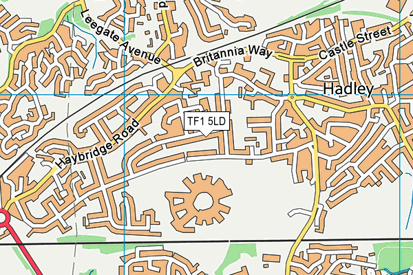 TF1 5LD map - OS VectorMap District (Ordnance Survey)