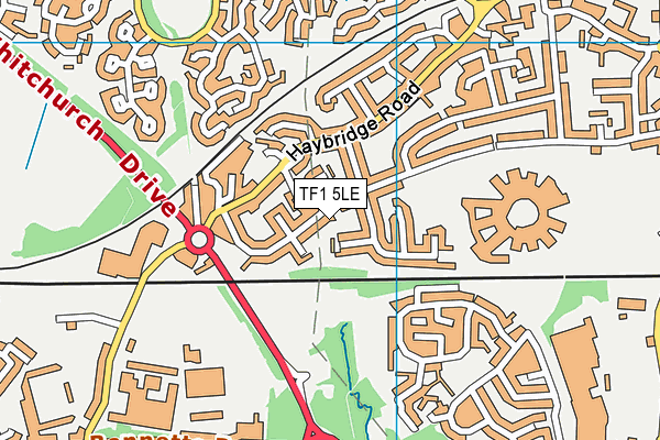 TF1 5LE map - OS VectorMap District (Ordnance Survey)