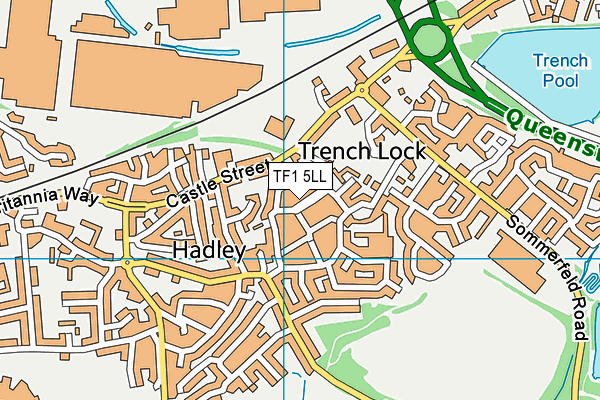 TF1 5LL map - OS VectorMap District (Ordnance Survey)