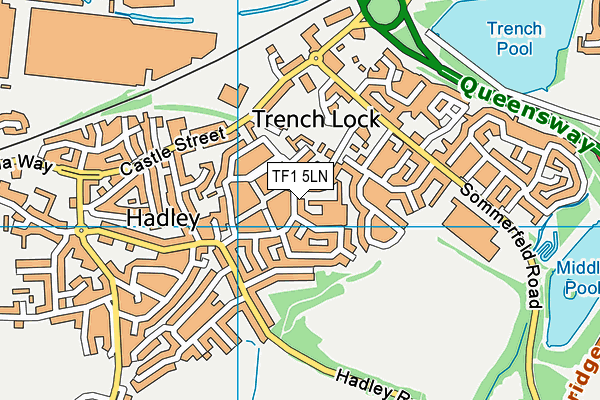 TF1 5LN map - OS VectorMap District (Ordnance Survey)