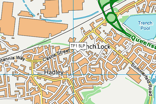 TF1 5LP map - OS VectorMap District (Ordnance Survey)