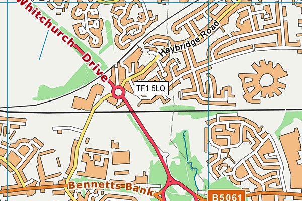 TF1 5LQ map - OS VectorMap District (Ordnance Survey)