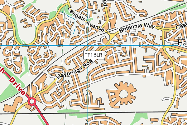 TF1 5LR map - OS VectorMap District (Ordnance Survey)