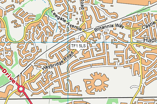 TF1 5LS map - OS VectorMap District (Ordnance Survey)