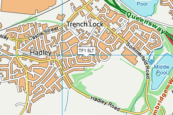 TF1 5LT map - OS VectorMap District (Ordnance Survey)