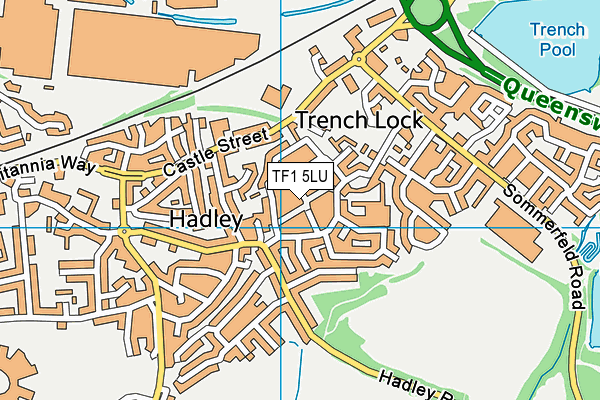 TF1 5LU map - OS VectorMap District (Ordnance Survey)