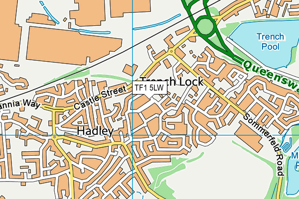 TF1 5LW map - OS VectorMap District (Ordnance Survey)