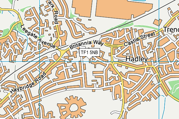 TF1 5NB map - OS VectorMap District (Ordnance Survey)