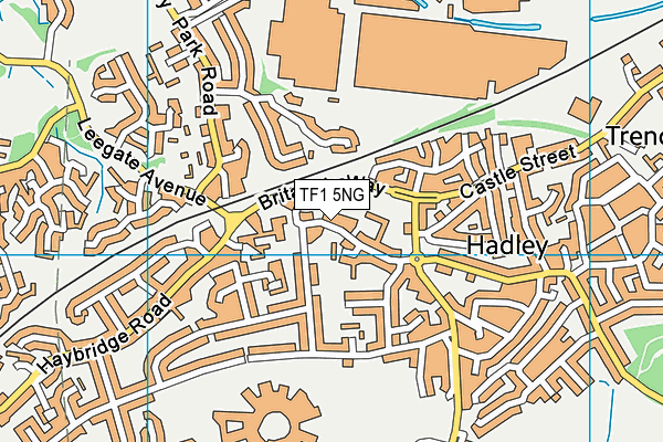 TF1 5NG map - OS VectorMap District (Ordnance Survey)