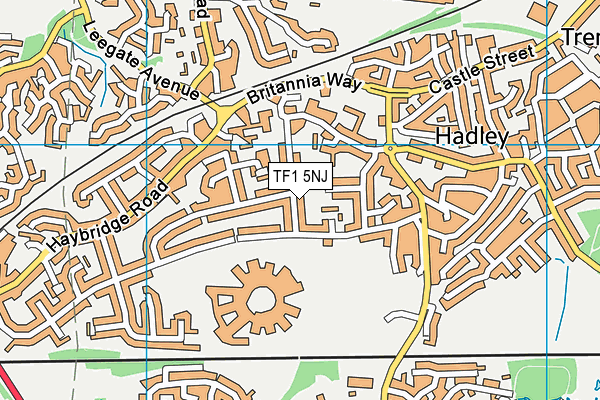 TF1 5NJ map - OS VectorMap District (Ordnance Survey)