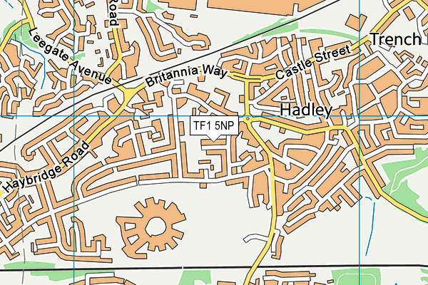 TF1 5NP map - OS VectorMap District (Ordnance Survey)