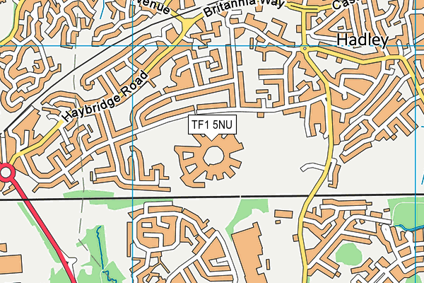TF1 5NU map - OS VectorMap District (Ordnance Survey)