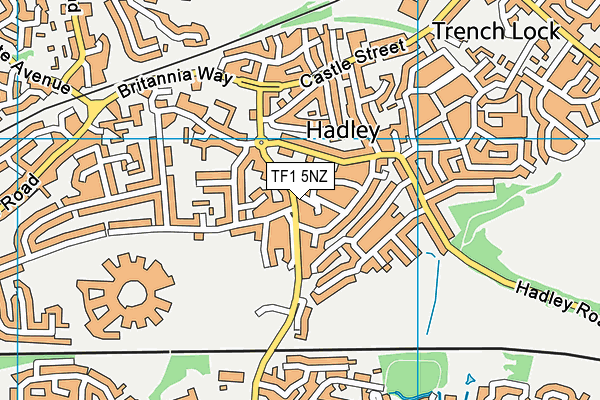 TF1 5NZ map - OS VectorMap District (Ordnance Survey)