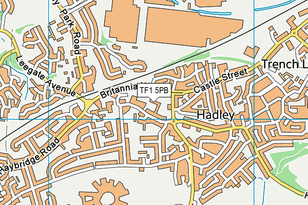 TF1 5PB map - OS VectorMap District (Ordnance Survey)