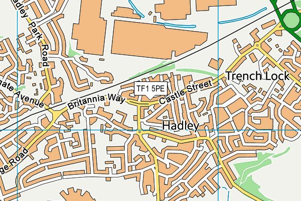 TF1 5PE map - OS VectorMap District (Ordnance Survey)