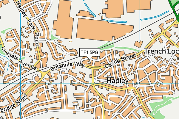 TF1 5PG map - OS VectorMap District (Ordnance Survey)