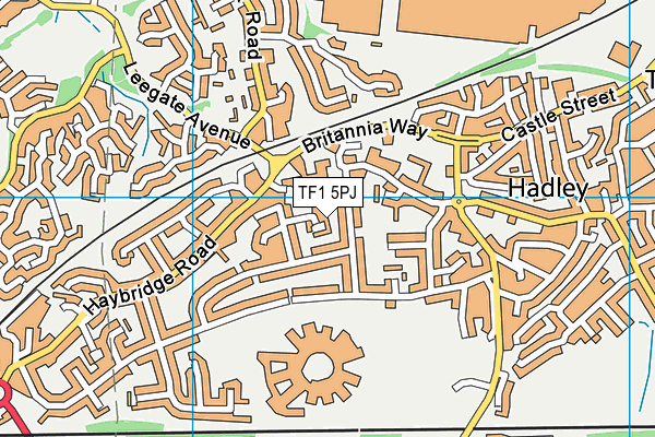 TF1 5PJ map - OS VectorMap District (Ordnance Survey)