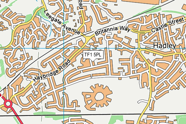 TF1 5PL map - OS VectorMap District (Ordnance Survey)