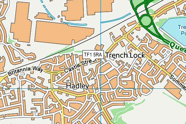 TF1 5RA map - OS VectorMap District (Ordnance Survey)