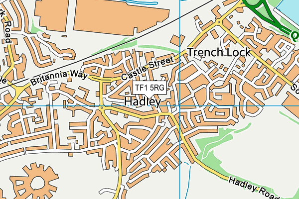 TF1 5RG map - OS VectorMap District (Ordnance Survey)