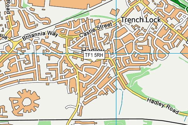 TF1 5RH map - OS VectorMap District (Ordnance Survey)