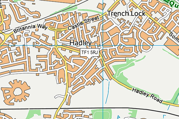 TF1 5RJ map - OS VectorMap District (Ordnance Survey)