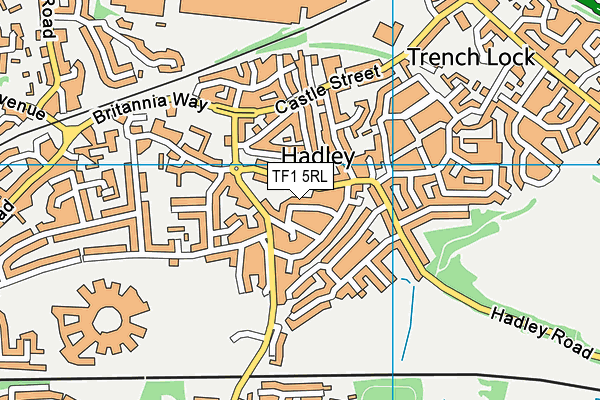TF1 5RL map - OS VectorMap District (Ordnance Survey)
