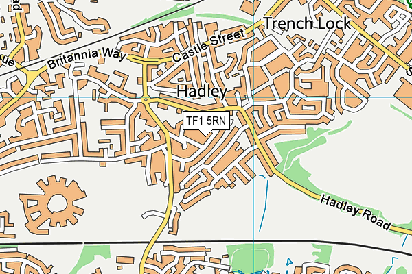 TF1 5RN map - OS VectorMap District (Ordnance Survey)