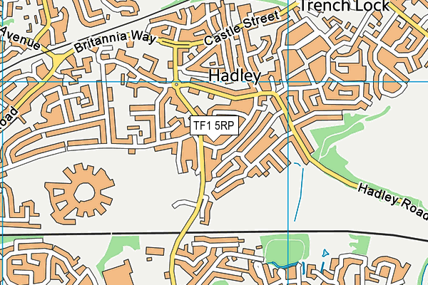 TF1 5RP map - OS VectorMap District (Ordnance Survey)