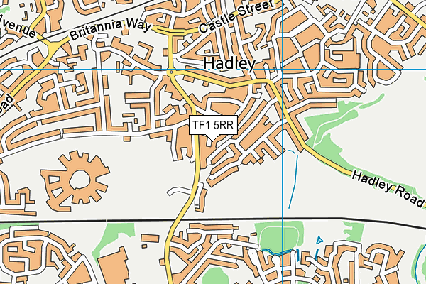TF1 5RR map - OS VectorMap District (Ordnance Survey)