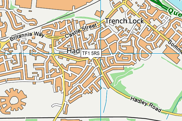TF1 5RS map - OS VectorMap District (Ordnance Survey)