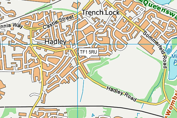 TF1 5RU map - OS VectorMap District (Ordnance Survey)