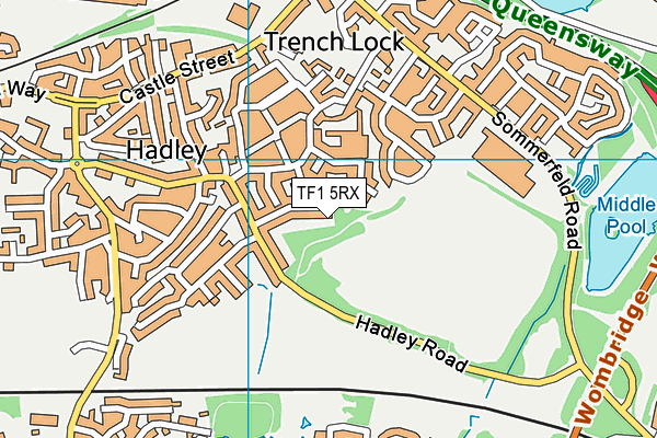 TF1 5RX map - OS VectorMap District (Ordnance Survey)