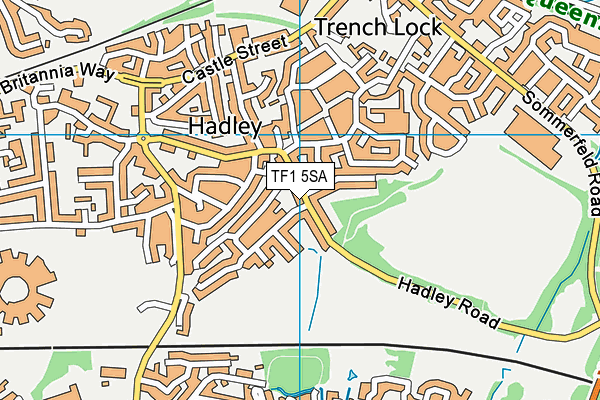 TF1 5SA map - OS VectorMap District (Ordnance Survey)