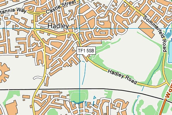 TF1 5SB map - OS VectorMap District (Ordnance Survey)