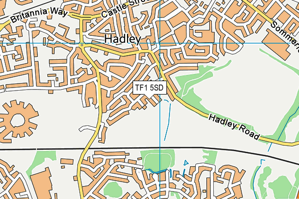 TF1 5SD map - OS VectorMap District (Ordnance Survey)